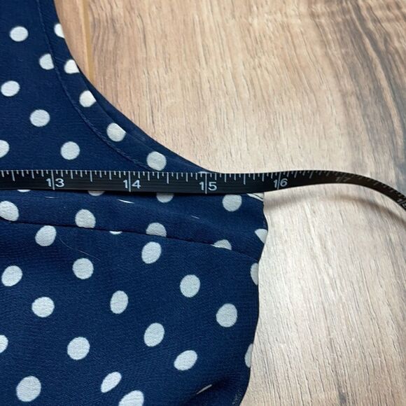 Divided Navy/white polka dot sleeveless mini summer dress. Size 4 - Picture 7 of 8